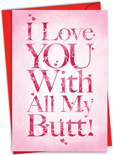 Miniatura 14 de NobleWorks - Tarjeta de felicitación de amor para el día de San Valentín con sobre de 5 x 7 pulgadas (1 tarjeta) día festivo, Boning 2164