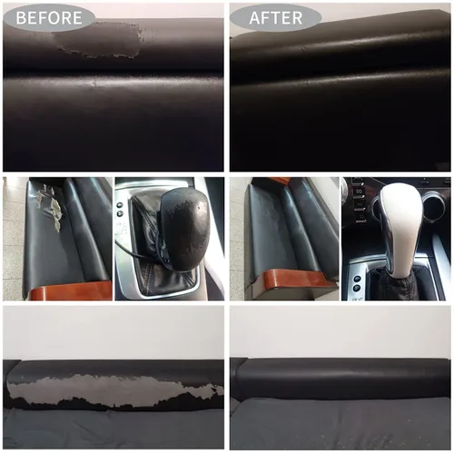 Miniatura 4 de Parche de reparación de cuero, parches de cuero de 13 x 55 pulgadas para muebles, cinta de reparación de cuero autoadhesiva para sofá, asiento