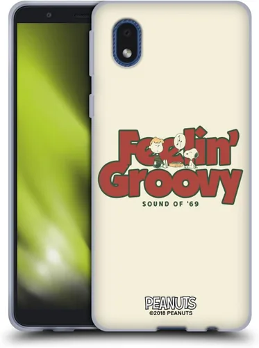 Miniatura 118 de Head Case Designs Funda de gel Woodstock 50th con licencia oficial de Peanuts Snoopy Guitar 1969 [protección de grado militar] compatible