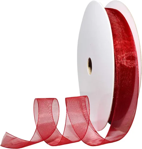 Miniatura 41 de Morex Ribbon 91803/100-609 Cinta de nailon Organdy, 5/8 pulgadas por 100 yardas, color rojo