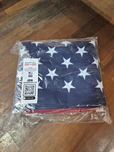 Miniatura 9 de Bandera estadounidense: 100% fabricada en Estados Unidos. Diseño de rayas cosidas y estrellas bordadas, Azul y rojo