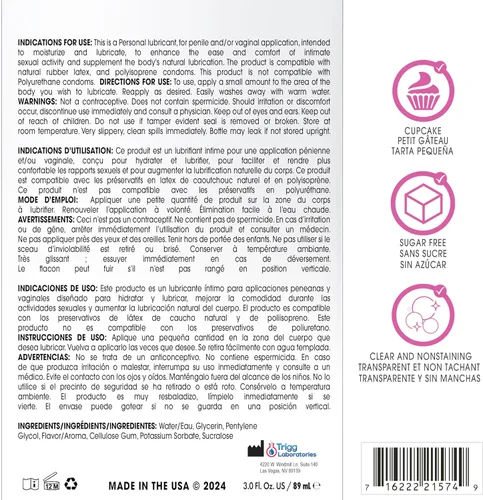 Miniatura 2 de Wet Frosted Cupcake - Lubricante comestible saborizado premium para hombres, mujeres y parejas De larga duración, seguro con preservativos, sin