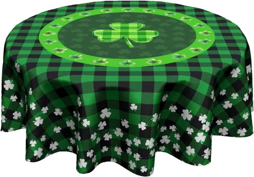 Miniatura 38 de Fall Tablecloth Round 60 Inch Autumn Thanksgiving Table Cloths Circle Pumpkin Buffalo Plaids Table Cloth Rustic Farmhouse Tablecloth for Holiday