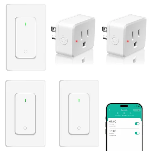 Miniatura 95 de NineLeaf Interruptor de salida remoto inalámbrico, interruptor de lámpara remoto, interruptor decorativo de enchufe de luz de encendido y apagado