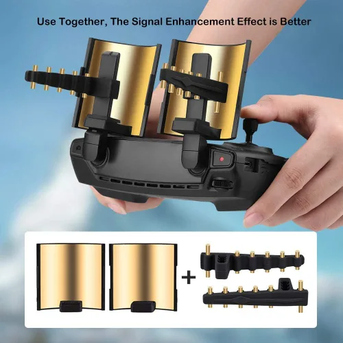 Miniatura 3 de Extensor de rango de señal para DJI Mavic Mini/Mavic 2/Mavic Pro/Mavic Air, antena Yagi + extensor de rango de espejo parabólico, juego de accesorios