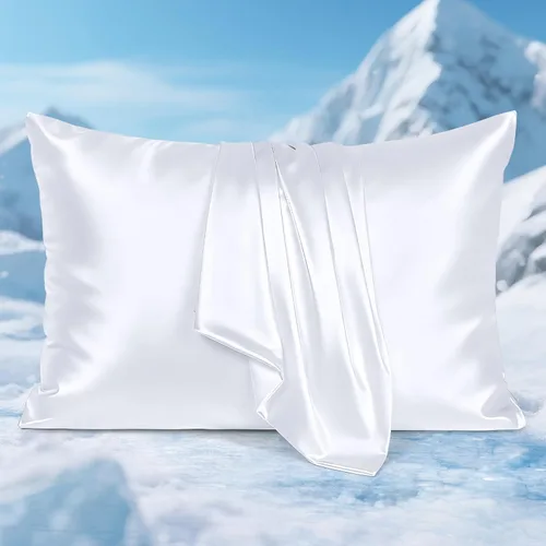 Miniatura 14 de Avolare Fundas de almohada refrescantes, más suaves que la seda, paquete de 2 fundas de almohada refrescantes para personas que duermen con calor