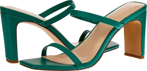 Miniatura 6 de The Drop - Sandalias de tacón alto Avery con dos correas y punta cuadrada para mujer