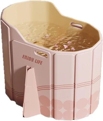 Miniatura 9 de Bañera plegable para adultos, grande, plegable, portátil, para baño, bañera plegable para ducha, ideal para espacios pequeños, tinas plegables