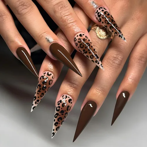 Miniatura 17 de Uñas postizas a presión para Halloween, con forma de hueso gótico, de terror, de cobertura completa, color blanco y negro, acrílico, para fiestas