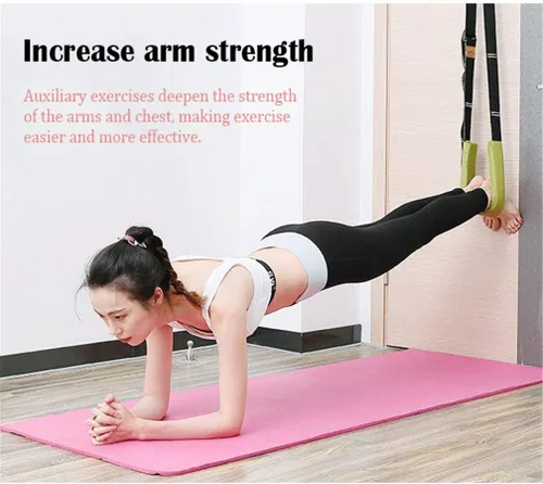 Miniatura 8 de Correa de estiramiento de yoga, fitness, correa de estiramiento de flexibilidad de puerta, mejora la flexibilidad de la pierna, cintura y espalda