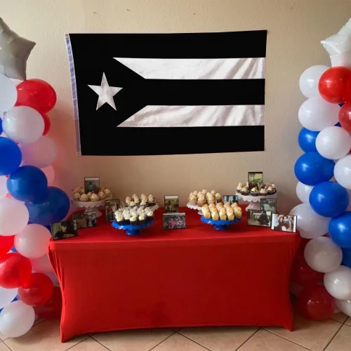 Miniatura 3 de Bandera negra de Puerto Rico, poliéster de 3 x 5 pies, perfecta para hogares, eventos, desfiles, protestas, etc. (negro)