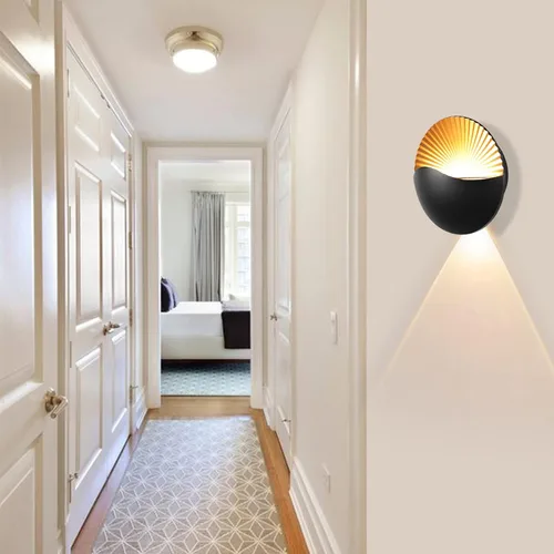Miniatura 8 de Kawell Moderno y creativo aplique de pared LED de 12 W, impermeable, lámpara de pared para interiores y exteriores, efecto Art Deco para dormitorio