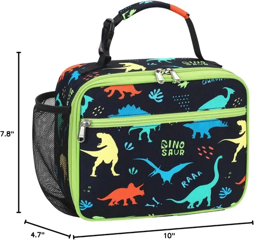 Miniatura 9 de Lonchera Térmica para Niños - Lonchera Reutilizable para Niños con Soporte para Botella de Agua, Bolsa de Almuerzo para Niños Pequeños para Un