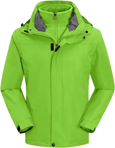 Miniatura 15 de Chaqueta de esquí 3 en 1 para hombre, impermeable, abrigo de nieve de invierno, resistente al viento, con capucha con forro polar cálido