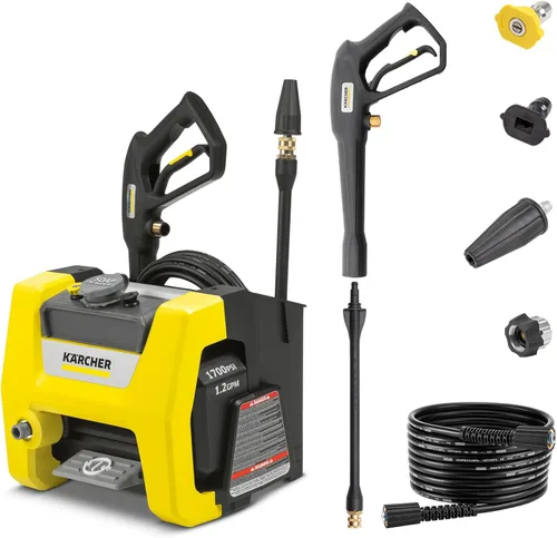 Kärcher K1700 Cube - Hidrolavadora, certificada por CETA, 3 boquillas de pulverización, con depósito de detergente, para automóviles, entradas de