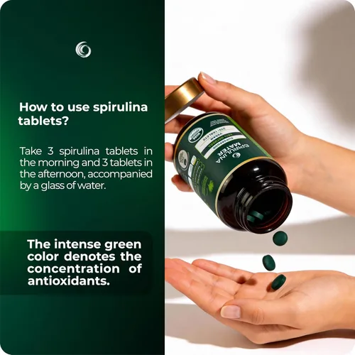 Miniatura 5 de Spirulina Tablets USDA Organic, Atacama Desert cultivado, suplemento superalimento a base de plantas, algas densas en nutrientes para bienestar