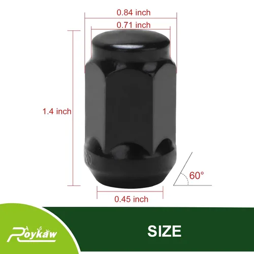 Miniatura 4 de Roykaw Tuercas de rueda de carrito de golf para EZGO y Club Car, tamaño 1/2''-20, 16 piezas
