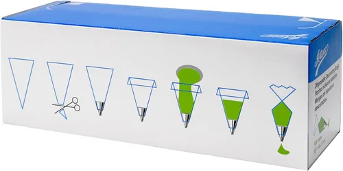 Miniatura 2 de Ateco 4418 Bolsas desechables de plástico para decoración de tartas y tuberías con NuPlastiQ, paquete de 100, transparentes
