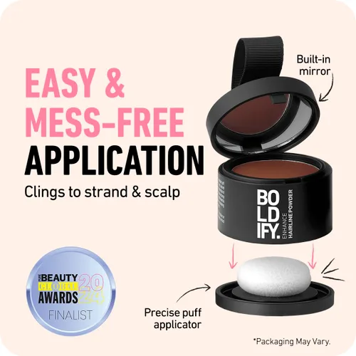 Miniatura 8 de Boldify Build & Conceal Bundle - Fibra capilar y polvo de línea capilar (rubio oscuro): espesante indetectable para cabello fino, retoque