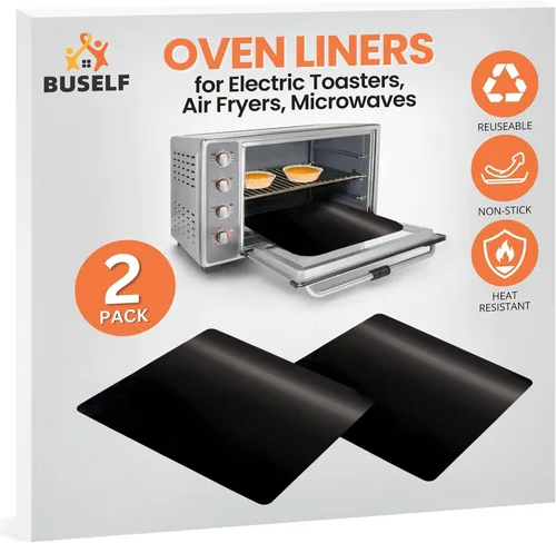 Buself Revestimiento para horno tostador, compatible con Breville, Cuisinart, Black & Decker, Dash y más, revestimientos para freidora de aire