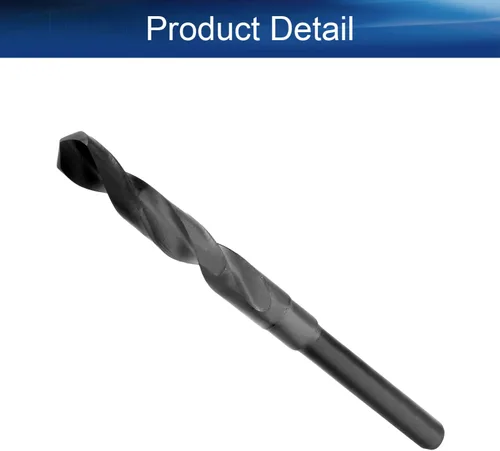 Miniatura 4 de Auniwaig Broca de vástago reducido de 0.51 "0.512 in rodante de nitruración de óxido negro de acero de alta velocidad HSS 6542 para placa