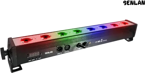 Miniatura 2 de Luz LED para escenario de lavado de pared, 8 piezas, X3W RGB 3 en 1 LED y casa de aluminio completo de 7 modos DMX512 para discoteca/fiesta/teatro