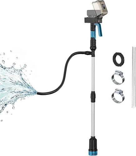 Ecarke Bomba de transferencia de agua inalámbrica sin escobillas de 840 GPH compatible con Makita de 18 V (solo herramienta), apagado automático,