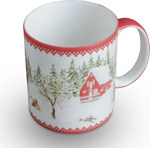 Miniatura 165 de Maison d' Hermine Taza de café con asas, tazas de porcelana fina de hueso, paquete de dos tazas de té para bebidas calientes, capuchino, latte, 015
