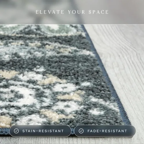 Miniatura 5 de Maples Rugs Reggie - Alfombra de pasillo floral, fabricada en Estados Unidos, lavable, antideslizante, alfombra de interior para cocina, pasillo