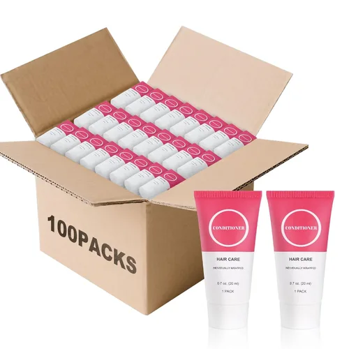 Miniatura 10 de Acondicionador de tamaño de viaje a granel envuelto individualmente, mini muestra de cabello, acondicionador de prueba para hombres y mujeres