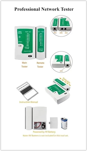 Miniatura 5 de Gaobige Kit de herramientas de crimpado rj45, herramienta de crimpado Cat5 Cat5e con 100 conectores RJ45 Cat5, 20 cubiertas de conector RJ45 Cat5e