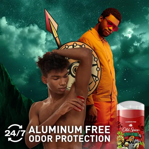 Miniatura 3 de Old Spice Desodorante sin aluminio para hombres, protección contra olores 24/7, frescura 24/7 y aroma duradero, se pone transparente, Alphascentauri
