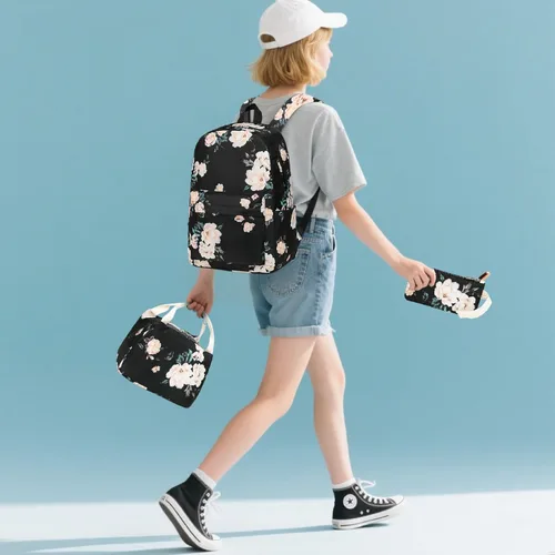 Miniatura 53 de Bluboon Juego de mochila para adolescentes, mochila escolar para niñas, lonchera y lápices, bolsas para estudiantes, 3 en 1, rosa-3 juegos, Escuela