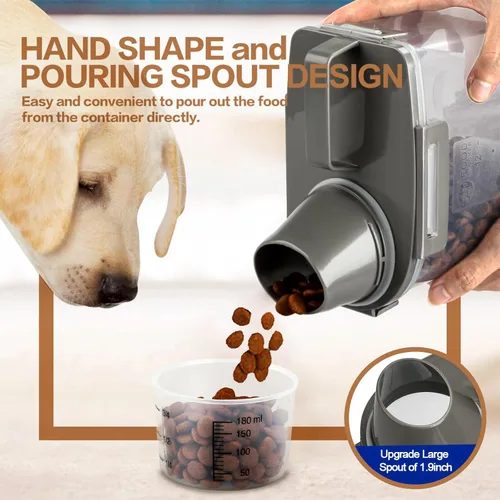 Miniatura 2 de TIOVERY Recipiente mejorado para almacenamiento de comida para perros pequeño, recipiente hermético para comida de gatos, recipiente para comida