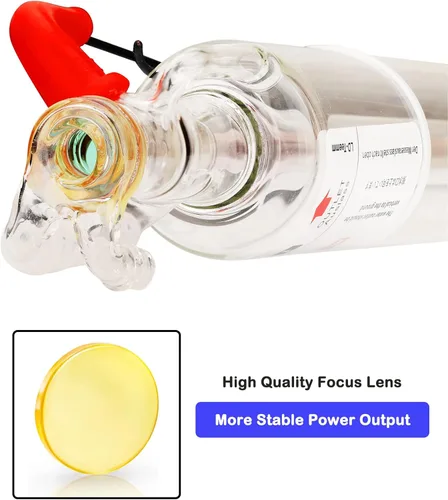 Miniatura 4 de LD-Teemm Tubo láser de CO2, tubo láser de CO2 de 20 W con revestimiento de 20 vatios de longitud de 19.685 in de diámetro. 1.969 in, alambre