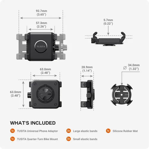 Miniatura 4 de TUSITA Soporte para teléfono de bicicleta compatible con Garmin Mount, 4.0"-6.9