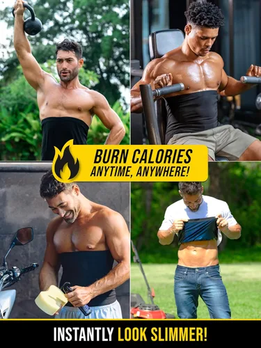 Miniatura 5 de Entrenador de cintura para hombre (XS-10XL). Suda más, da forma a tu espalda y abdomen. Úsalo durante el entrenamiento