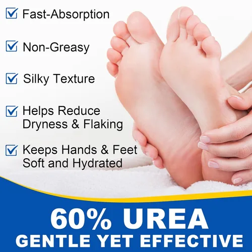 Miniatura 5 de Liefiet Crema de urea 60% hidratante para el cuidado de los pies, paquete de 2 unidades, 1.41 onzas líquidas crema hidratante para pies y manos
