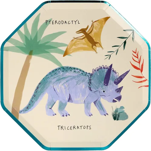 Miniatura 2 de Meri Meri Platos de fiesta de cumpleaños, paquete de 8 platos desechables para fiestas temáticas divertidas, suministros de cumpleaños para niños