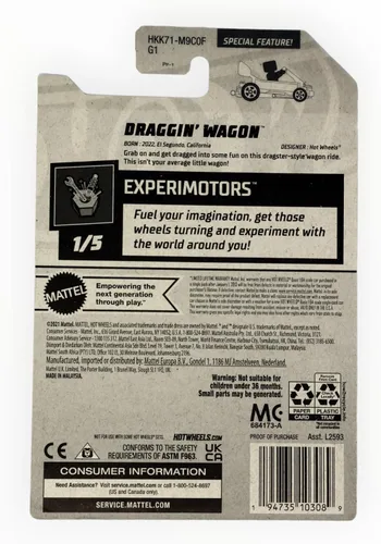 Miniatura 2 de Hot Wheels Draggin Wagon, Experimotors 1/5 [Azul] 22/250