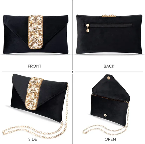 Miniatura 5 de Aheli Indian Potli Bags Gift for Women Evening Clutch Ethnic Bride Purse with Drawstring