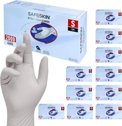 Miniatura 13 de SAFESKIN Nitrile Exam Gloves Disposable - 3.5 Mil, Gray, Powder Free Gloves for Medical, Dental, Cleaning, Cooking