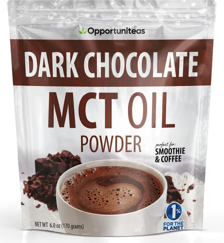 Opportuniteas MCT Aceite en polvo, crema keto para café, bebidas y batidos, baja en carbohidratos, apto para dieta cetogénica, suplemento para dieta