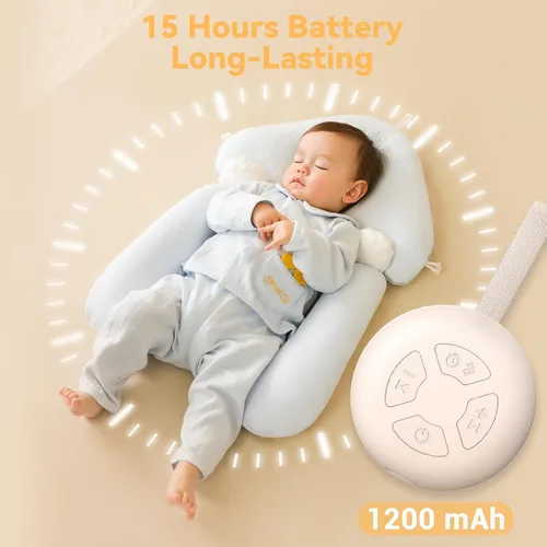 Miniatura 2 de Máquina de sonido portátil para bebé, ruido blanco, 12 sonidos relajantes, cancelación de ruido para viajes, oficina, guardería, baby shower, regalo