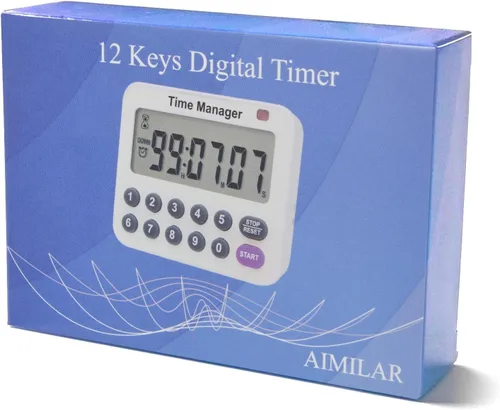 Miniatura 9 de AIMILAR Temporizador digital magnético de cocina con teclado numérico directo, alarma fuerte, temporizador de cuenta regresiva de 99 horas
