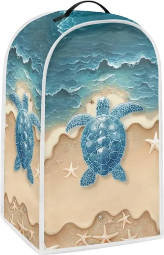 Miniatura 2 de Talayituse Cubierta antipolvo para licuadora con estampado de tortuga de playa, cubierta de protección de huellas dactilares para batidora de pie