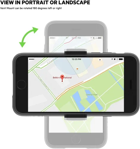 Miniatura 3 de Belkin Soporte de ventilación de coche, negro y plateado, soporte para teléfono para iPhone, Samsungs, LG y la mayoría de teléfonos inteligentes