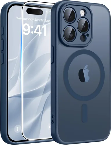 Miniatura 18 de FNTCASE Funda para iPhone 13 Pro: Fundas magnéticas translúcidas mate delgadas con protector de pantalla de vidrio templado