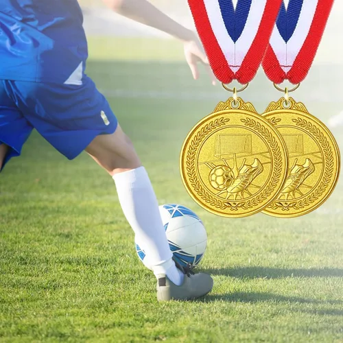 Miniatura 4 de Donrime 12 Pieces Soccer Medals for Kids, Gold Metals Awards Medal for Kid’s Sports Soccer Games, Soccer Party Favors, 2 Inches