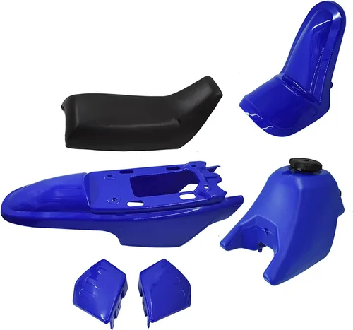 Kit de cuerpo azul PW50, guardabarros de plástico, tanque de gas, placas laterales, kit de carenados para bicicletas compatible con PW50 PW 50